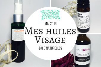 Mes huiles végétales bio / naturelles pour le visage